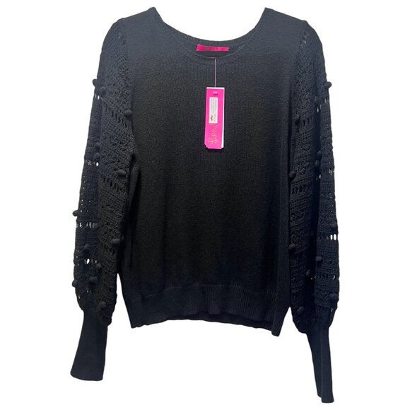 NWT! Lilly Pulitzer Women´s Black Lanetta Crocheted...